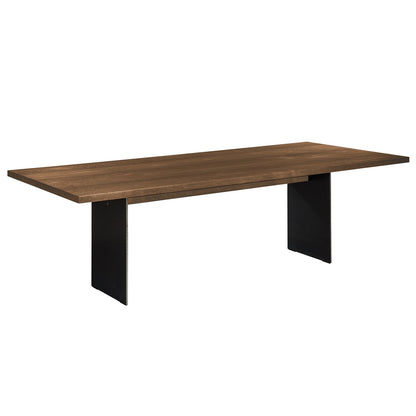 janua | sc 41 table | white smoked oak raw + steel brass glaze base 300x110cm