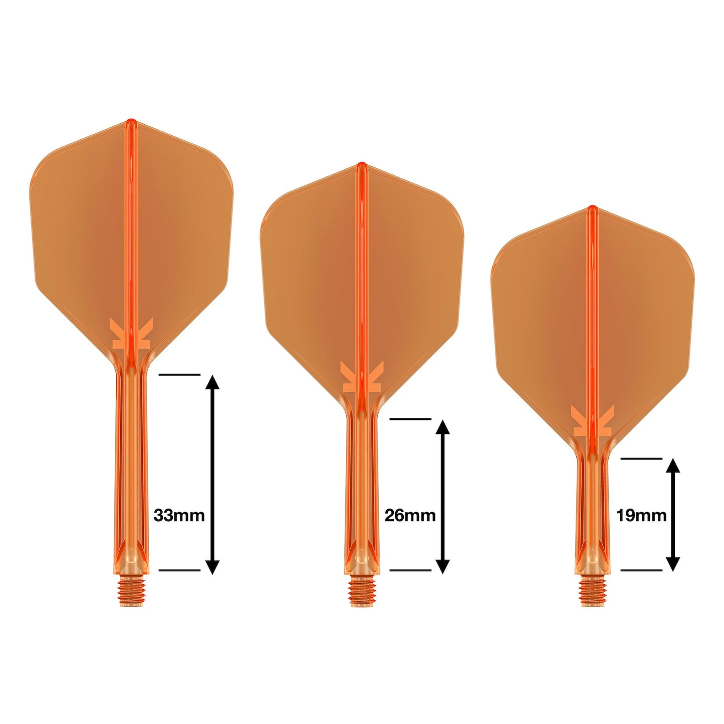 TARGET - K-FLEX All-In-One Moulded Flights NO6 Size - Neon Orange