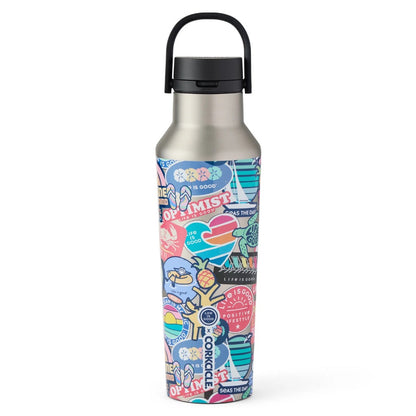 LIFE IS GOOD - CORKCICLE LIG BOTTLE | Beach Sticker Collage 20oz Stainless
