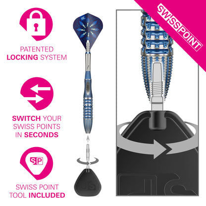 TARGET - 24g - Phil Taylor GX2 - Steel Tip Swiss Point - 95% Tungsten Darts
