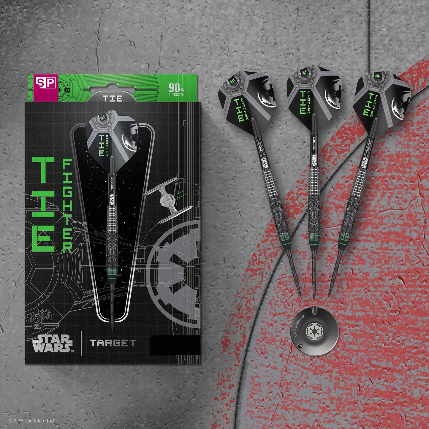 TARGET x STAR WARS - 25g - Tie Fighter - Steel Tip Swiss Point - 90% Tungsten Darts