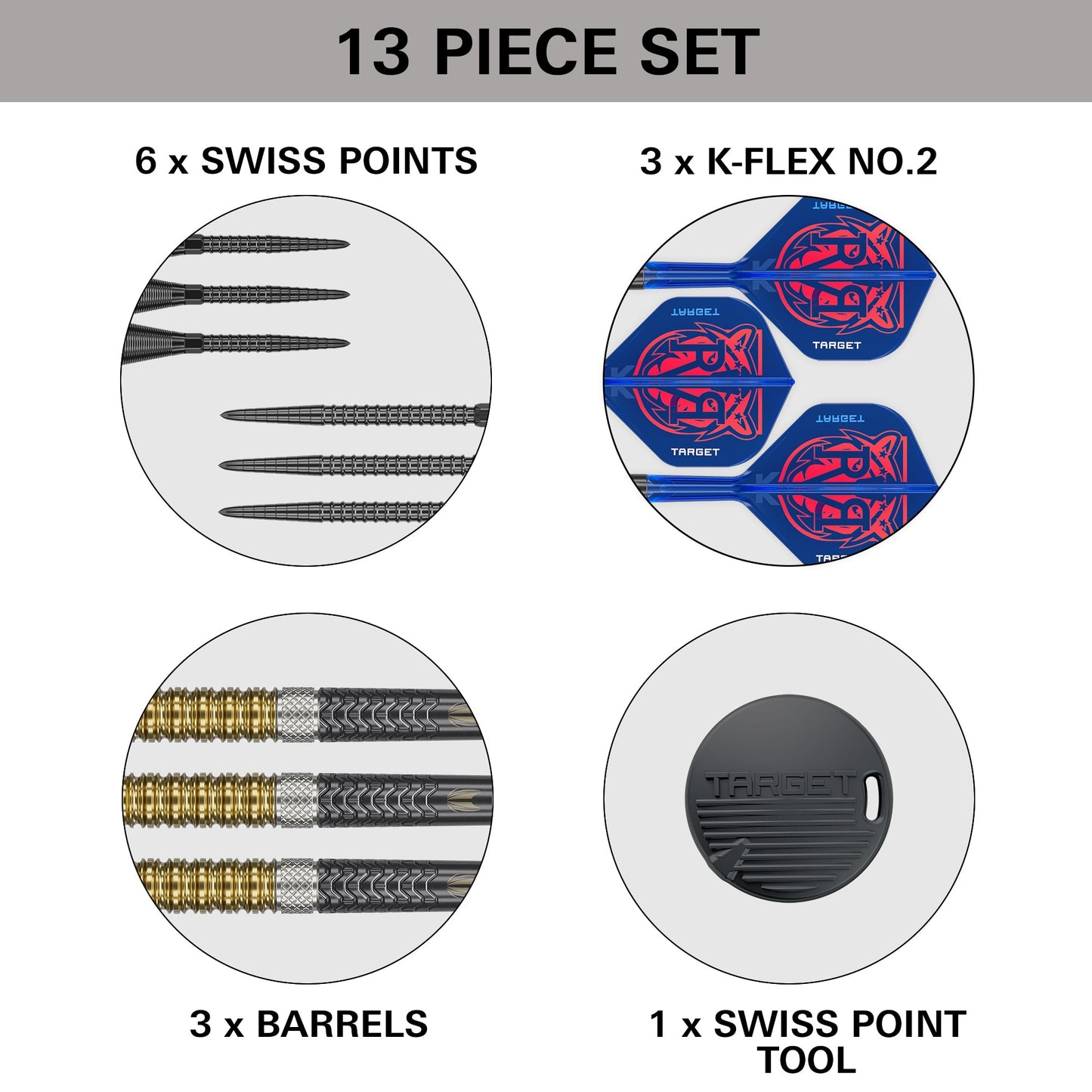 TARGET - 25g - RVB GEN 6 - Steel Tip Swiss Point - 95% Tungsten Darts
