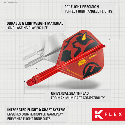 TARGET x STAR WARS - K-FLEX NO2 Shape - Darth Maul - All-In-One Moulded Flights