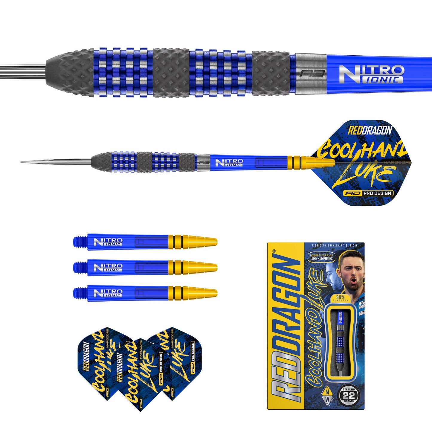 RED DRAGON - Luke Humphries TX2 Atomised Darts - 90% Tungsten - 22g