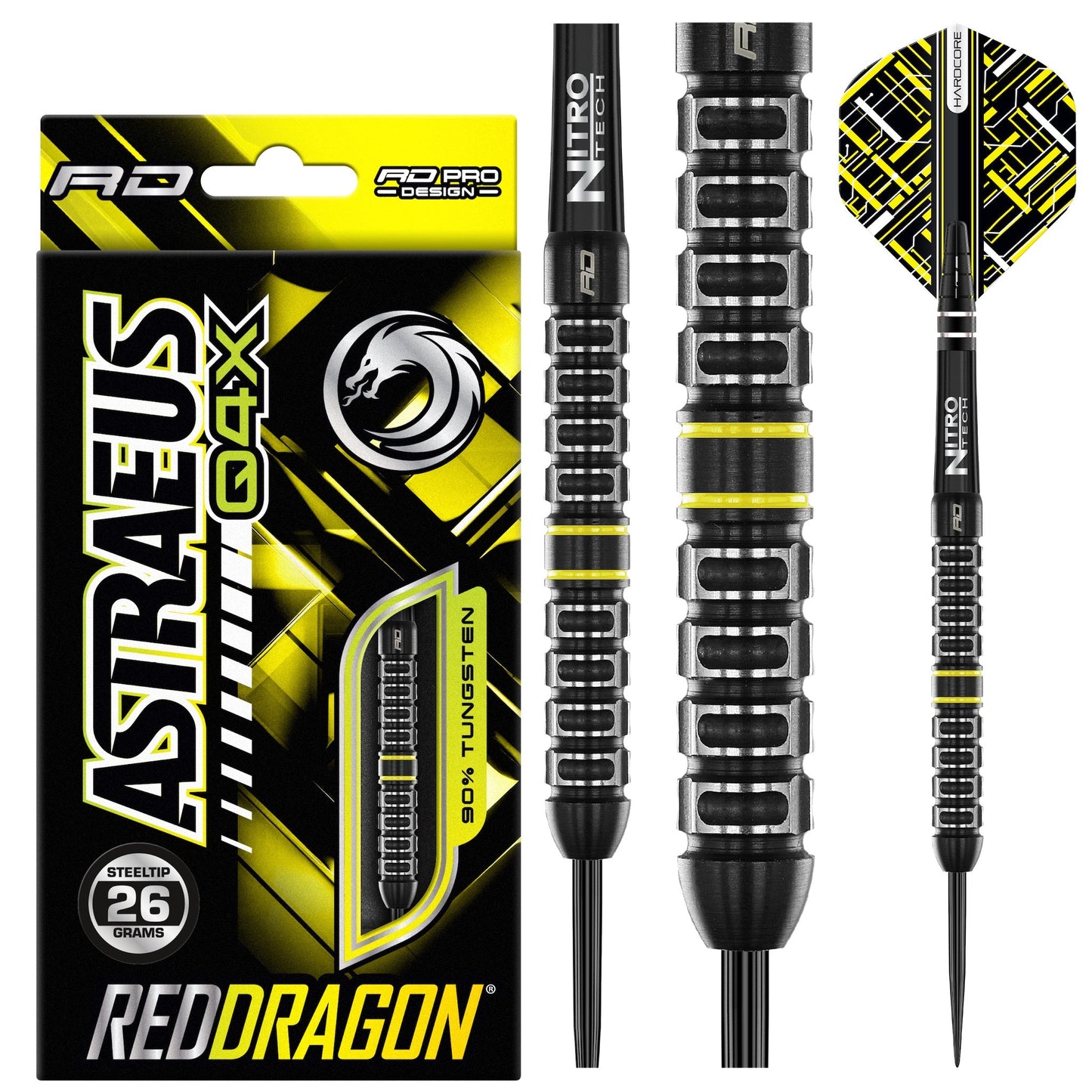 RED DRAGON - Astraeus Q4X Parallel Darts - 90% Tungsten - 26g
