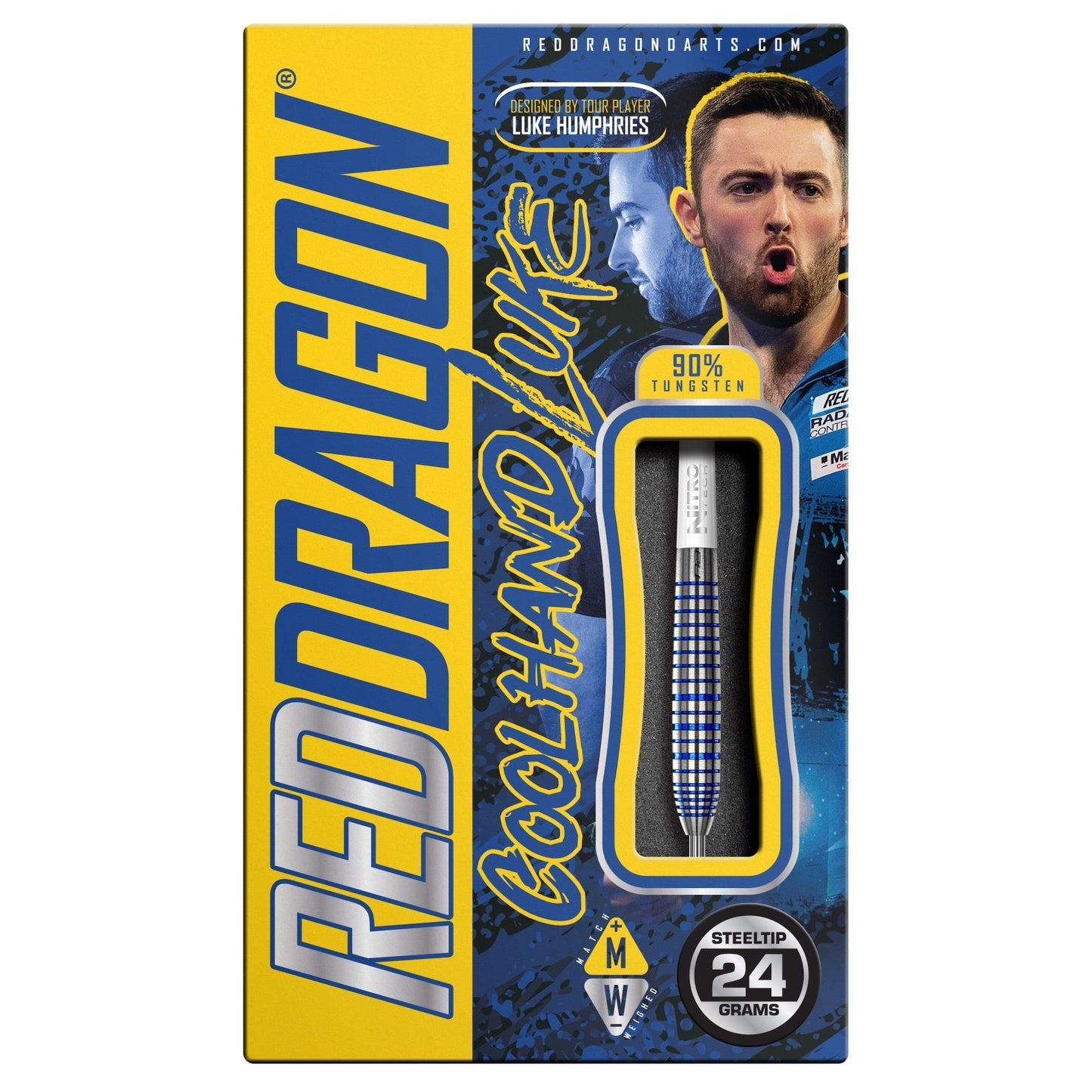 RED DRAGON - Luke Humphries TX3 Cool Blue SE Darts - 90% Tungsten - 24g