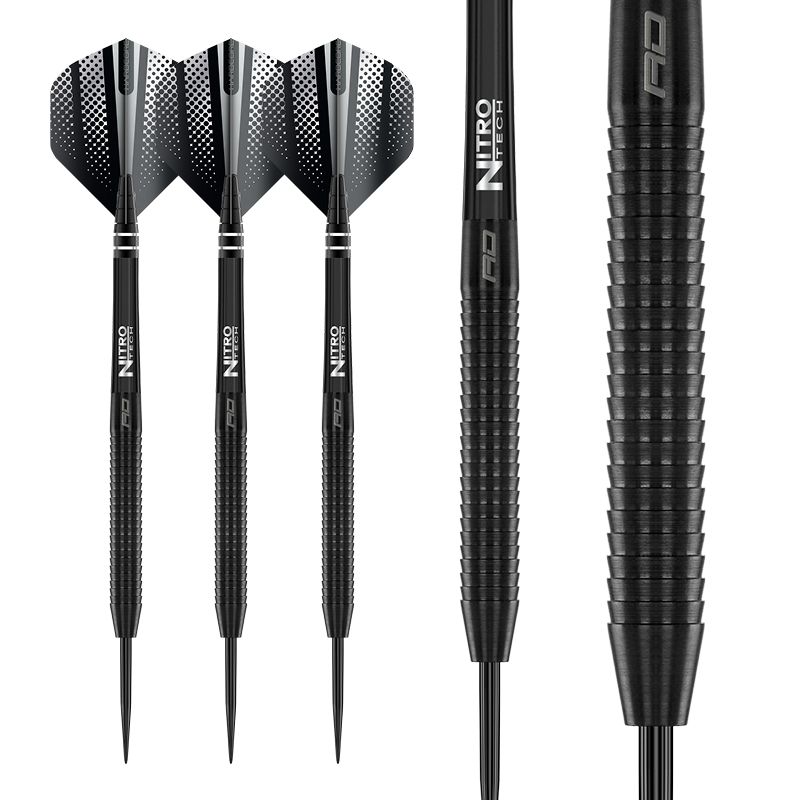 RED DRAGON - Razor Edge Black Darts - 85% Tungsten - 28g