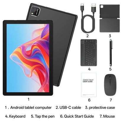 2026 Model Tablet | Brand New Android 16 | 10.0-inch Display | 12GB (3GB+9GB Virtual) RAM + 64GB ROM | Dual Cameras | 6,000mAh