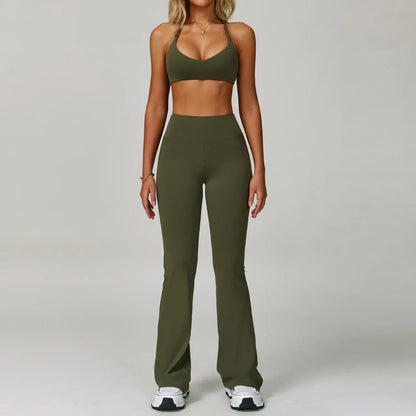 2Pcs Sets Women's Tracksuit Fitness Clothes Yoga Sets Sportswear Workout Bra High Waist Leggings Set Gym Clothing Sports Suits