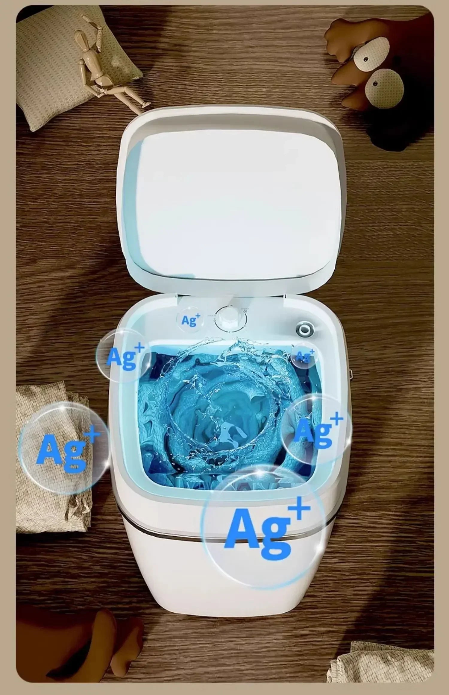 220V German VCJ Large Capacity Washing Machine Semi Automatic for Kids Underwear Home Use BC