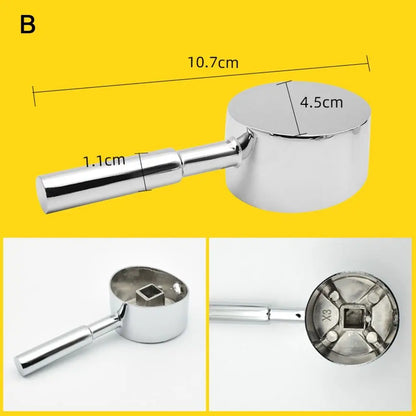 35mm/40mm Kitchen Hot Cold Faucet Switch Handle Basin Mixer Tap Metal Replacement Cover Bathroom Taps Repair Accessories