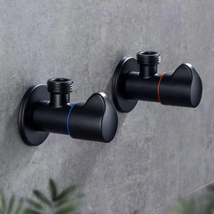 Black Stainless Steel Bathroom Filling Angle Valve G1/2 Threaded Standard Male Corner Bidet for Kitchen Cold Hot Tap Accessories