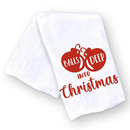 Christmas Kitchen Towel Christmas Dishwashing Hand Towel Seasons Greetings Housewarming Hostess Gift Christmas Winter Home Decor