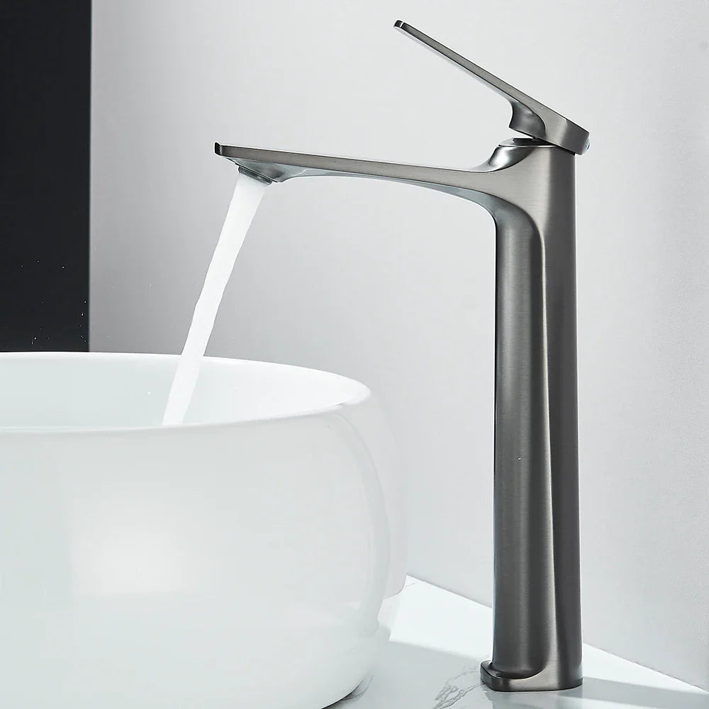 Black Bathroom Sink Faucet for Two Hole Kitchen Stainless Steel Washbasin Shower Faucet Accessories Hot & Cold Water Mixer Tap