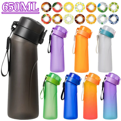 650ML Flavored Water Bottle Sports Drinking Bottle Fruit Fragrance Pods Water Cups for Outdoor Camping Gym Fitness Bottles