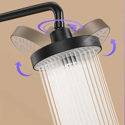 Adjustable 5 Speed Shower Head 7 inches Overhead Showerhead Liquid Silicone Water Outlet Shower for Bathroom Accessories