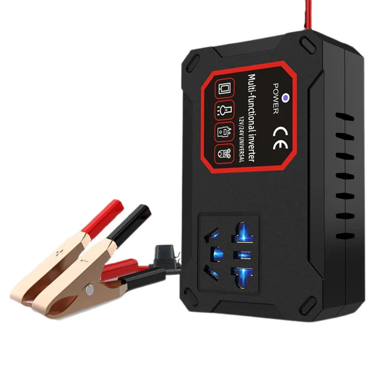 Car Power Inverter 200W 12V/24V To 220V Converter Charger Adapter Universal Socket Portable Vehicle-mounted Auto Inverters〔Nest〕
