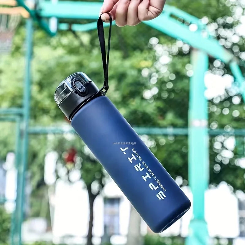 800ML/1000ML Sports Water Bottle 1L Large Capacity Men Women Summer Portable Plastic Bottle for Outdoor Travel Fitness Drinkware