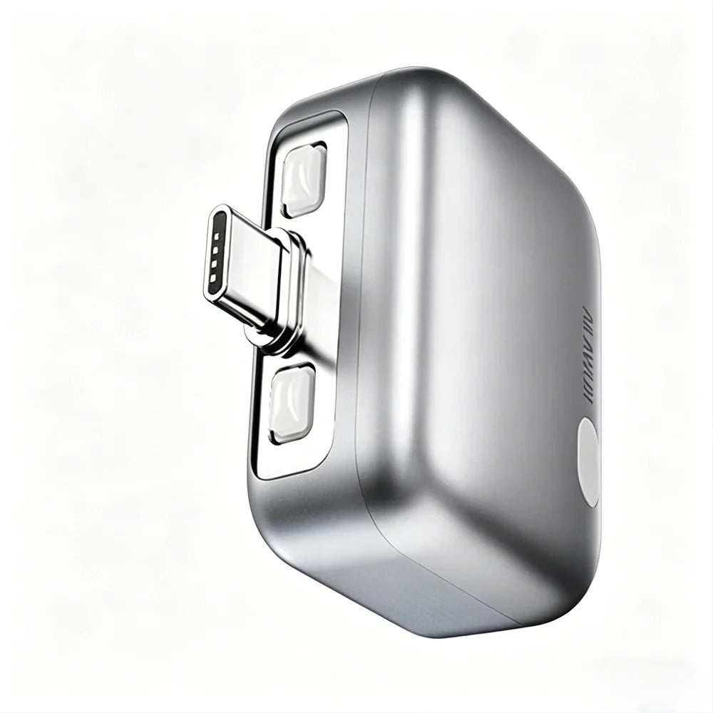 1pcs  Charging Power Bank with Detachable Wall Plug, Portable Charger with Built-in Charging Cable,Smart Auto Disconnect Tech