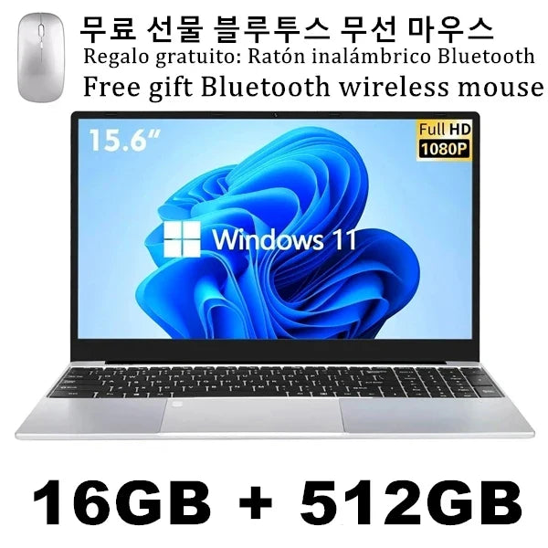 CARBAYTA 15.6" Laptop Computer Intel Celeron N5095 Notebook PC 16 32G Ram 128GB-2TB SSD Office Study PC Windows 11 1080P Laptops