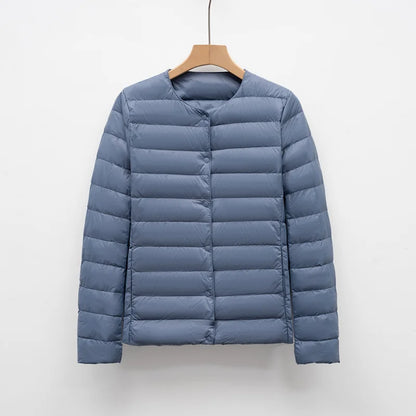 12 Colors Women Long Sleeves 90% White Duck Down Female Slim Warm Inner Ultra Lightweight Packable Ski Jacket Down Liner Jackets