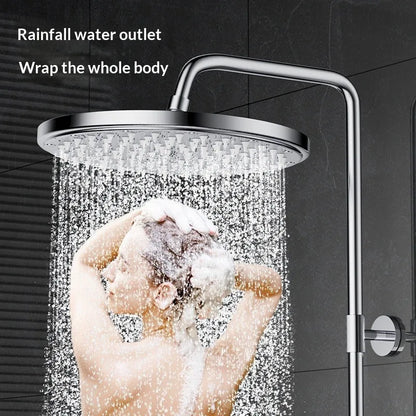 304 Stainless Steel Thermostatic Rainfall Shower Set High Pressure Wall Mounted Bathroom Mixer Tap Handheld Circular Square
