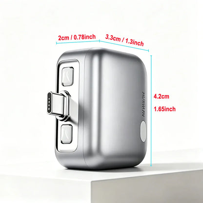 1pcs  Charging Power Bank with Detachable Wall Plug, Portable Charger with Built-in Charging Cable,Smart Auto Disconnect Tech