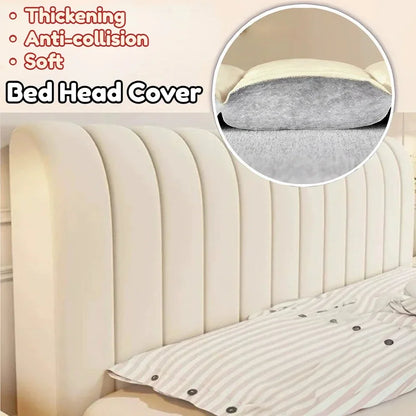 Bed Headboard Cover Luxury Soft Thick Velvet All-inclusive Solid Color Bedside Bed Back Dust Protector Home Room Bed