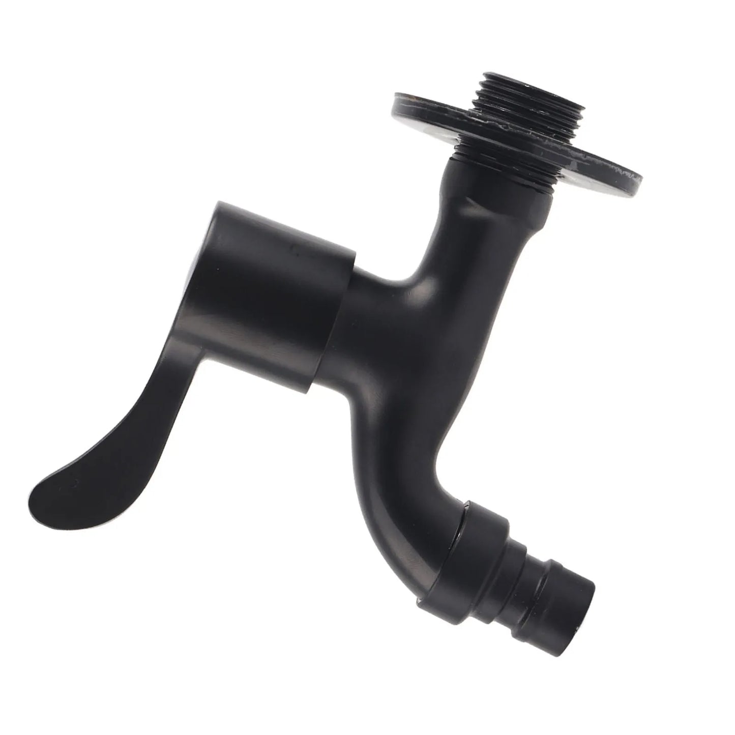 304 Stainless Steel Black Wall Mount Tap Garden Water Faucet for Bathroom(Washing Machine)