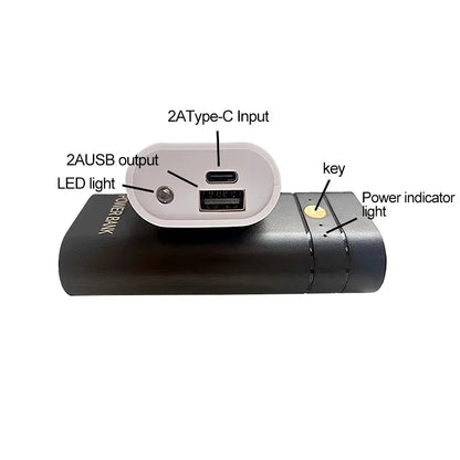 2X 18650 Portable Power Bank Kit USB Type-C Battery Charger Case DIY Power Bank Box Power Bank Shell Case Box Charge Storage Box
