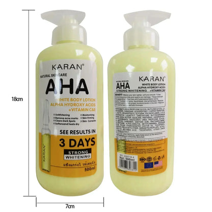 500ml Whitening Body Cream Hydroxy Acids Vitamin C&E Moisturizing Lightening Body Lotion Skin Care Remove Acne Marks