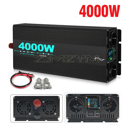 4000W 5000W 6000W High-power Solar Pure Sine Wave Inverter 12V 17V 24V 48V To 220V