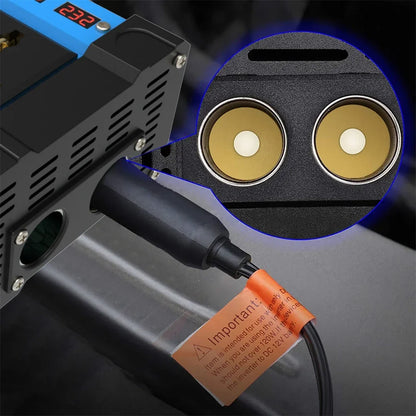 6000W High Power Solar Inverter DC12V To 110V 220V AC LCD Display 4 USB Ports Car RV Camping Power Converter
