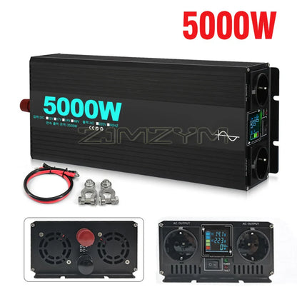 4000W 5000W 6000W High-power Solar Pure Sine Wave Inverter 12V 17V 24V 48V To 220V