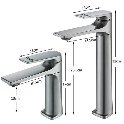Black Bathroom Sink Faucet for Two Hole Kitchen Stainless Steel Washbasin Shower Faucet Accessories Hot & Cold Water Mixer Tap
