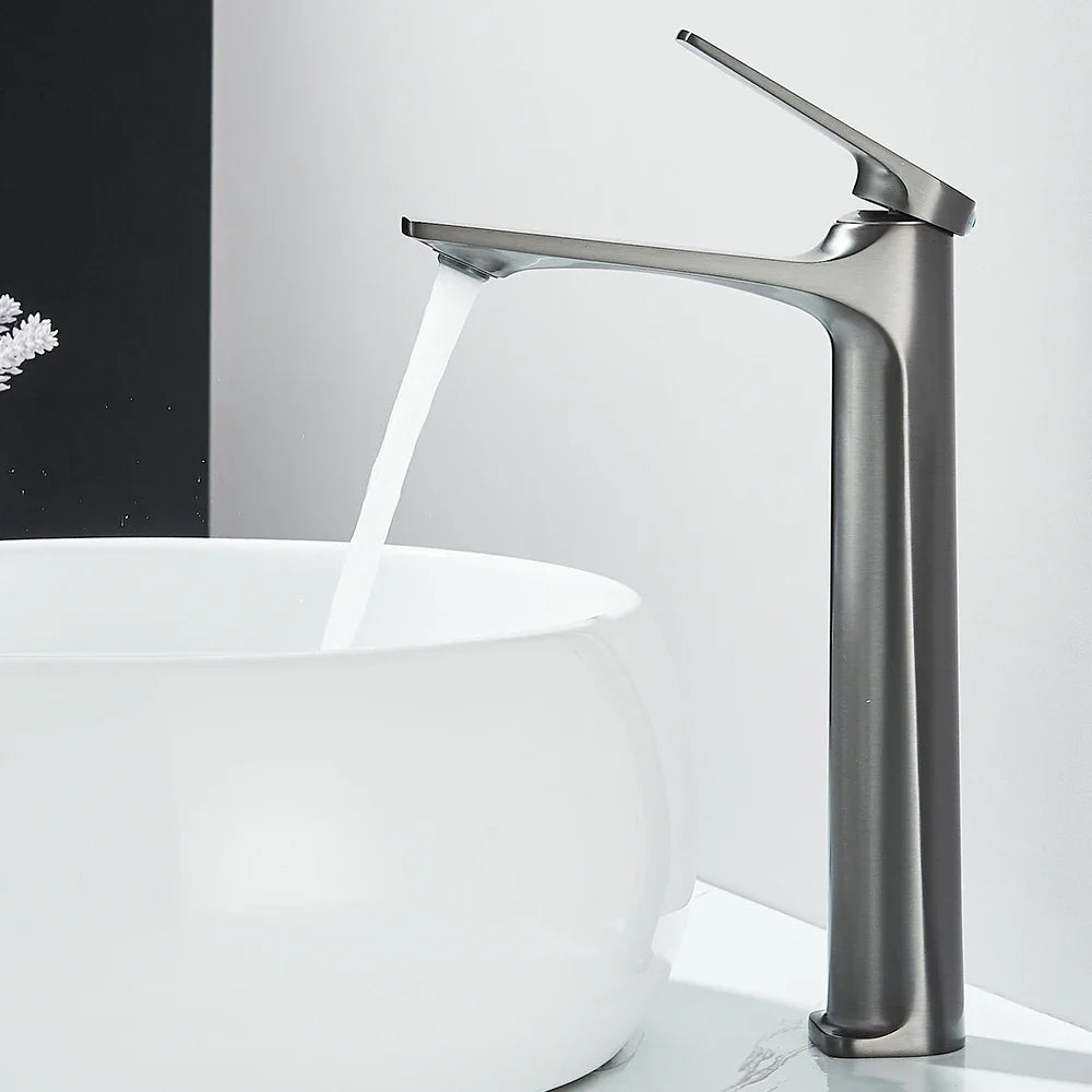 Black Bathroom Sink Faucet for Two Hole Kitchen Stainless Steel Washbasin Shower Faucet Accessories Hot & Cold Water Mixer Tap