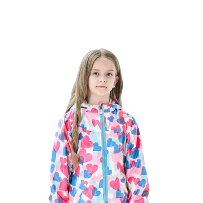 Dubbped New Fashion Spring  Autumn Jackets Rian Girls Coat Waterproof Windproof Windbreaker  Hooded Kids Clothes 3-12Y