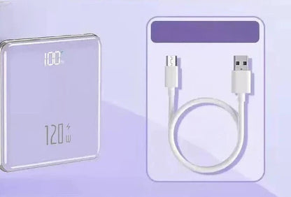 20000mAh Power Supply Suitable for Fast Charging  Large Capacity  Compact, Portable  Ultra-thin  Portable 120W Power Bank