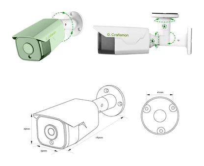 C,GC XMeye IP Camera,Z ,6MP,POE, 20fps,2.8mm/3.6mm/6mm,Face Human,Audio, IR Night, Onvif Video CCTV Surveillance Security,Home