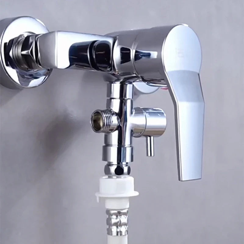 3-way G1/2 Shower Diverter Valve Water Separator Shower Tee Adapter Adjustable Faucet Switcher Bathroom Replacement Part