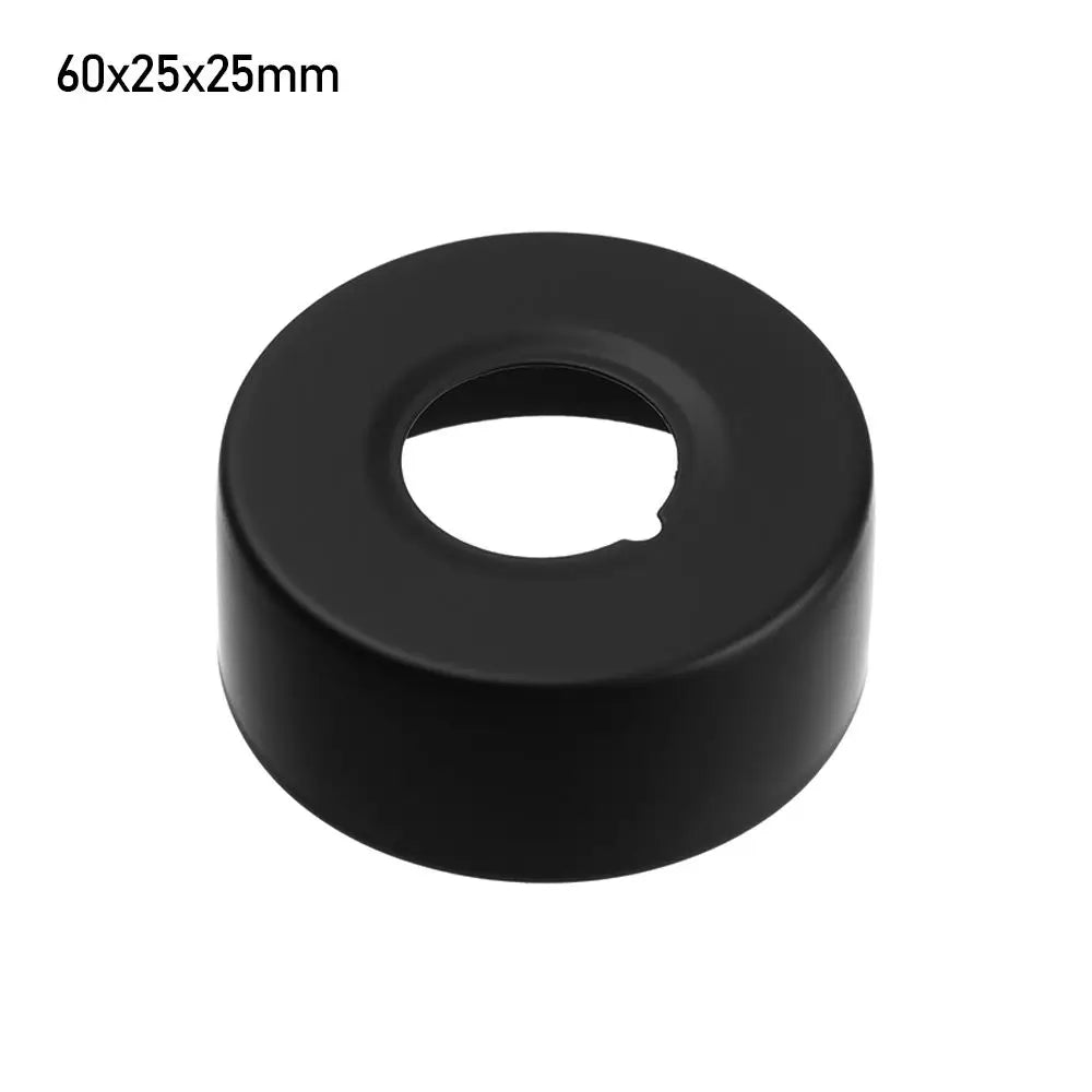 1Pcs Black Shower Faucet Decorative Cover Chrome Finish Stainless Steel Water Pipe Wall Covers Bathroom Accessories