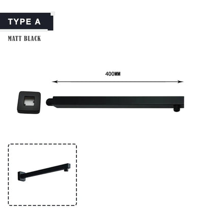 Black G1/2 Ceiling & Wall Mounted Shower Arm Free Shipping Stainless Steel Shower Head Holder Gold Shower Fixed Pipe for Shower