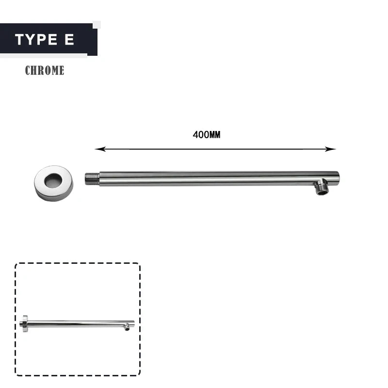 Black G1/2 Ceiling & Wall Mounted Shower Arm Free Shipping Stainless Steel Shower Head Holder Gold Shower Fixed Pipe for Shower