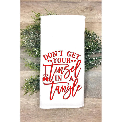 Christmas Kitchen Towel Christmas Dishwashing Hand Towel Seasons Greetings Housewarming Hostess Gift Christmas Winter Home Decor