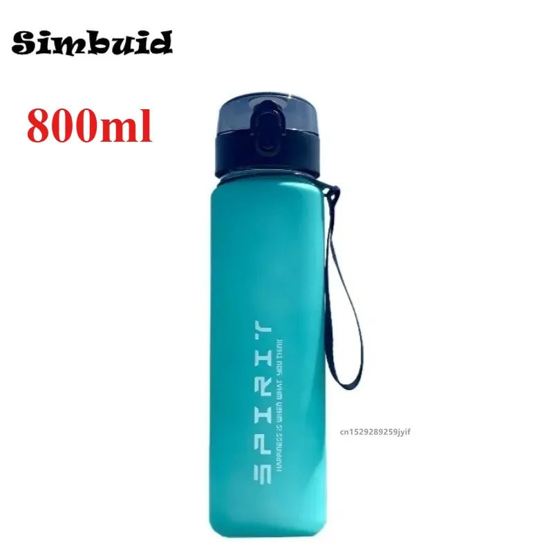 800ML/1000ML Sports Water Bottle 1L Large Capacity Men Women Summer Portable Plastic Bottle for Outdoor Travel Fitness Drinkware