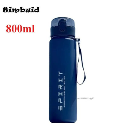 800ML/1000ML Sports Water Bottle 1L Large Capacity Men Women Summer Portable Plastic Bottle for Outdoor Travel Fitness Drinkware