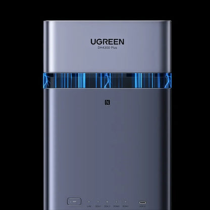 Brand UGREEN DH4300plus Home AI NAS Octa Core Rockchip A55-A76 8GB LPDDR4X 4-Bay SATA HDD/SSD Support NFC RJ45 2.5GbE Networking