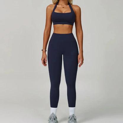 2Pcs Sets Women's Tracksuit Fitness Clothes Yoga Sets Sportswear Workout Bra High Waist Leggings Set Gym Clothing Sports Suits
