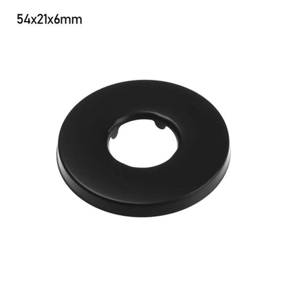 1Pcs Black Shower Faucet Decorative Cover Chrome Finish Stainless Steel Water Pipe Wall Covers Bathroom Accessories