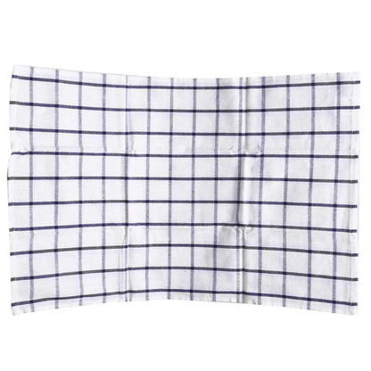 AFOURT-6Piece High Quality Blue White Plaid Striped Tea Towel Kitchen Towel Napkin Table Cloth 100% Cotton Woven Fabric